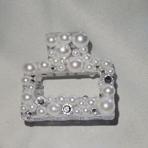 Pearl and Rhinestone Hair Clip